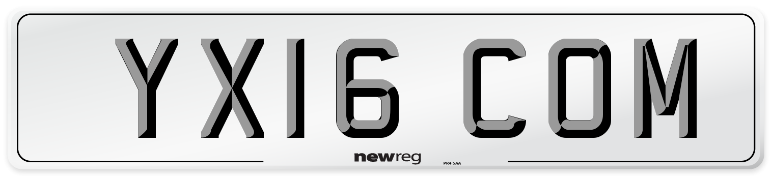 YX16 COM Number Plate from New Reg
